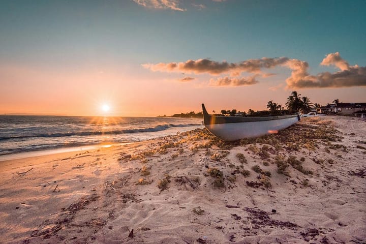 shipwreck on a sandy beach